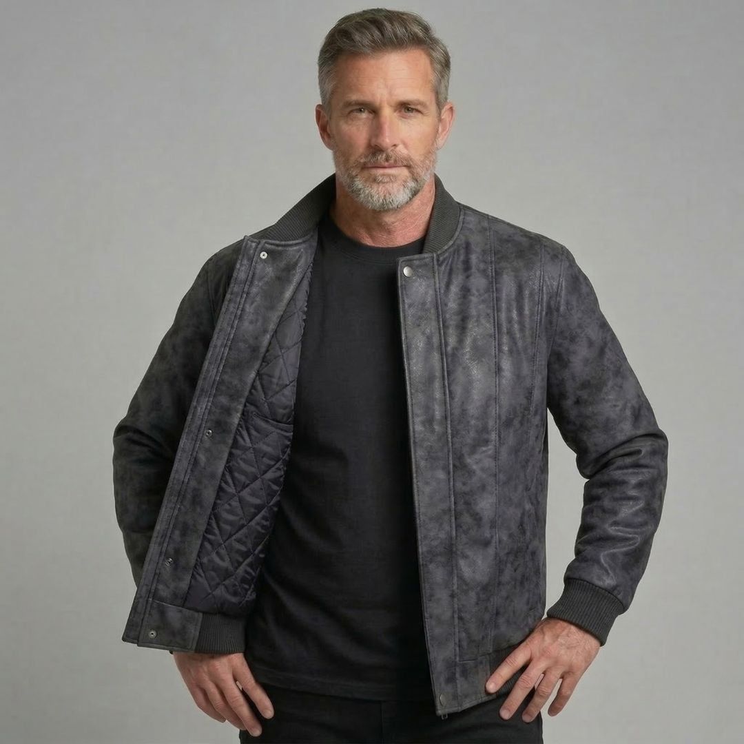 Veste en Cuir Homme Slate Eclipse